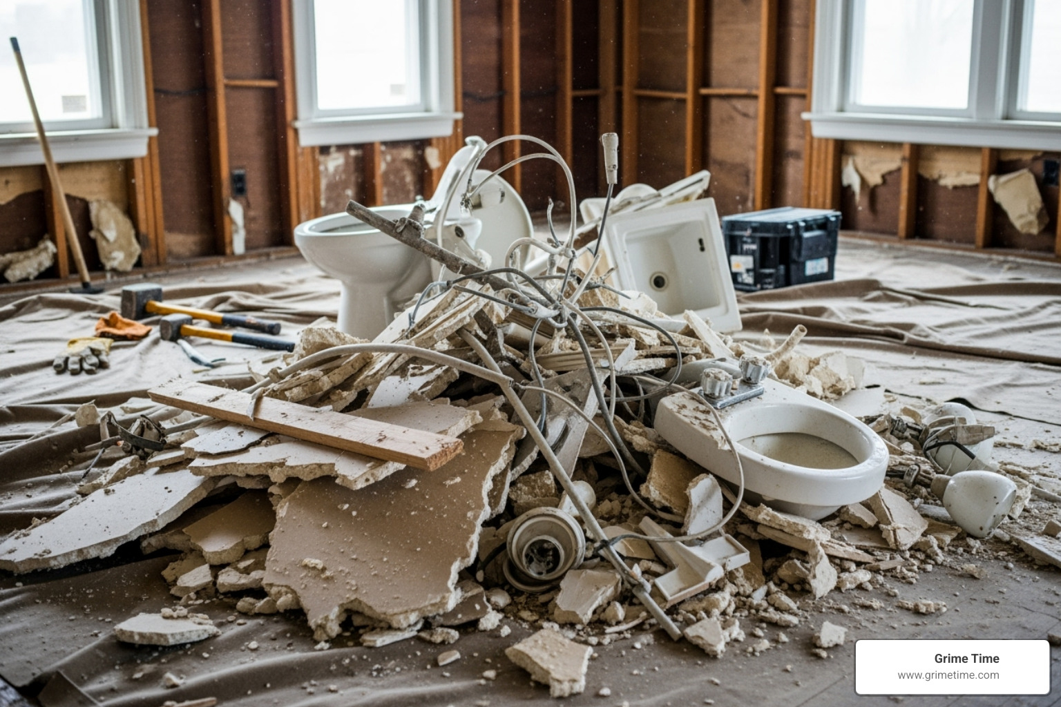 residential remodeling project with debris - dumpster rental georgetown tx