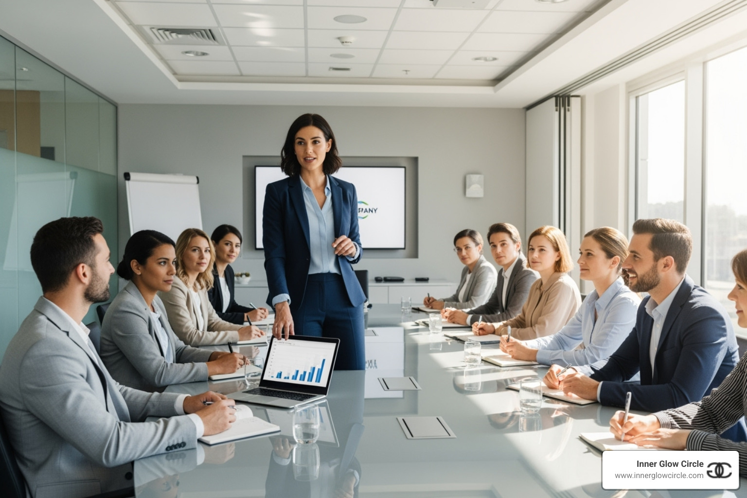Woman confidently speaking in a professional setting - woman empowerment coach
