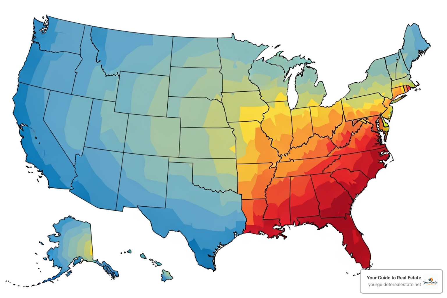 Map highlighting average condo insurance cost variations across different regions of the United States - condo insurance cost