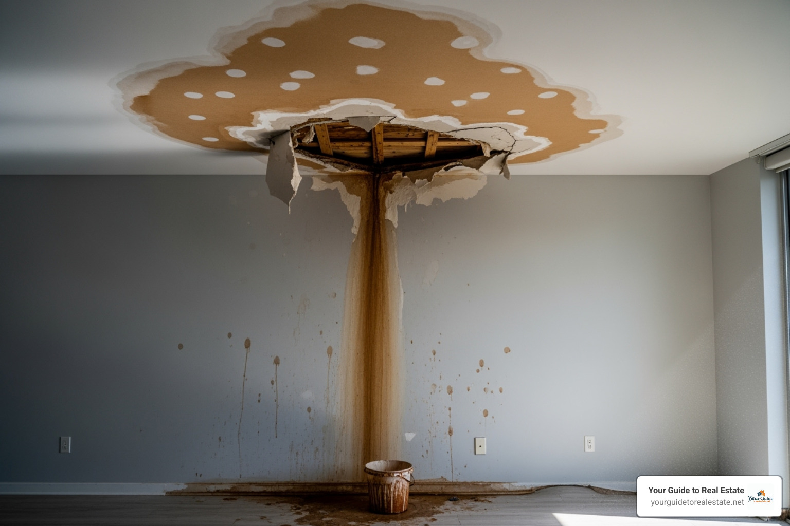Water damage on a condo ceiling and wall - how much is condo insurance