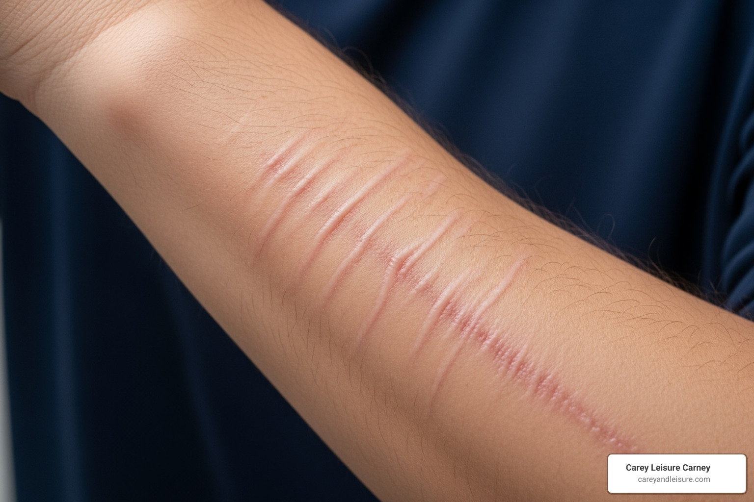 Person's arm with healed scars - dog bite lawyer Person's arm with healed scars - dog bite lawyer