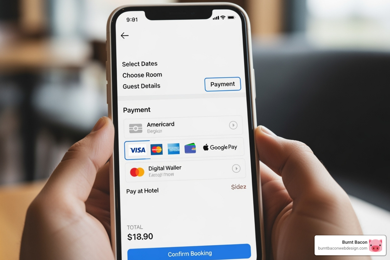A seamless, mobile-friendly hotel booking engine interface - hotel booking funnel A seamless, mobile-friendly hotel booking engine interface - hotel booking funnel