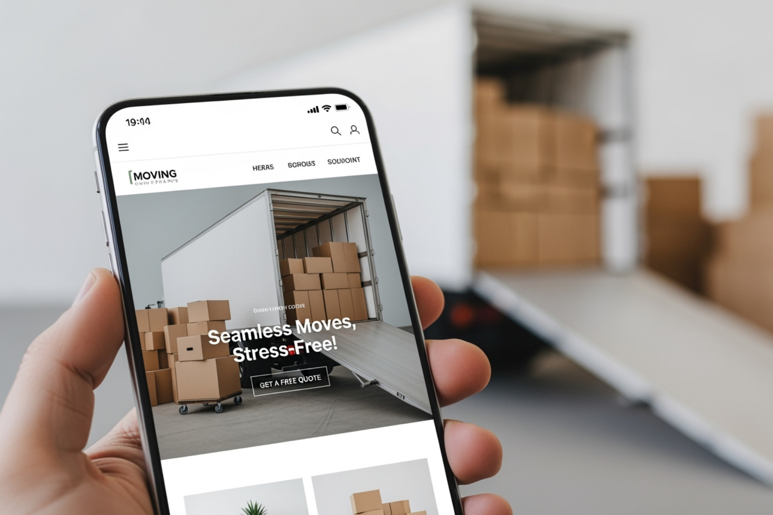 Mobile-friendly moving company website - seo for moving businesses