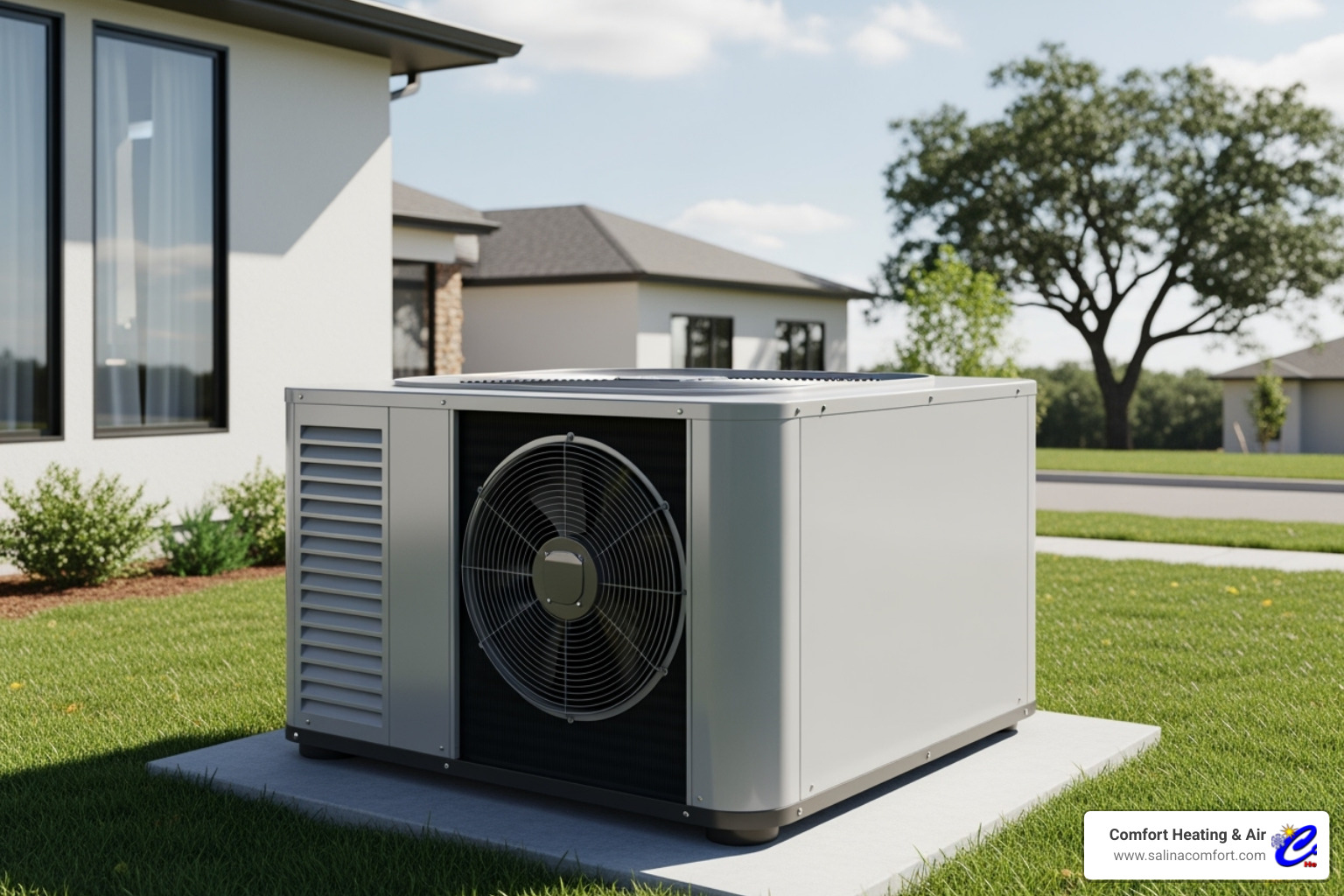 modern, high-efficiency outdoor condenser unit - central air installation junction city ks