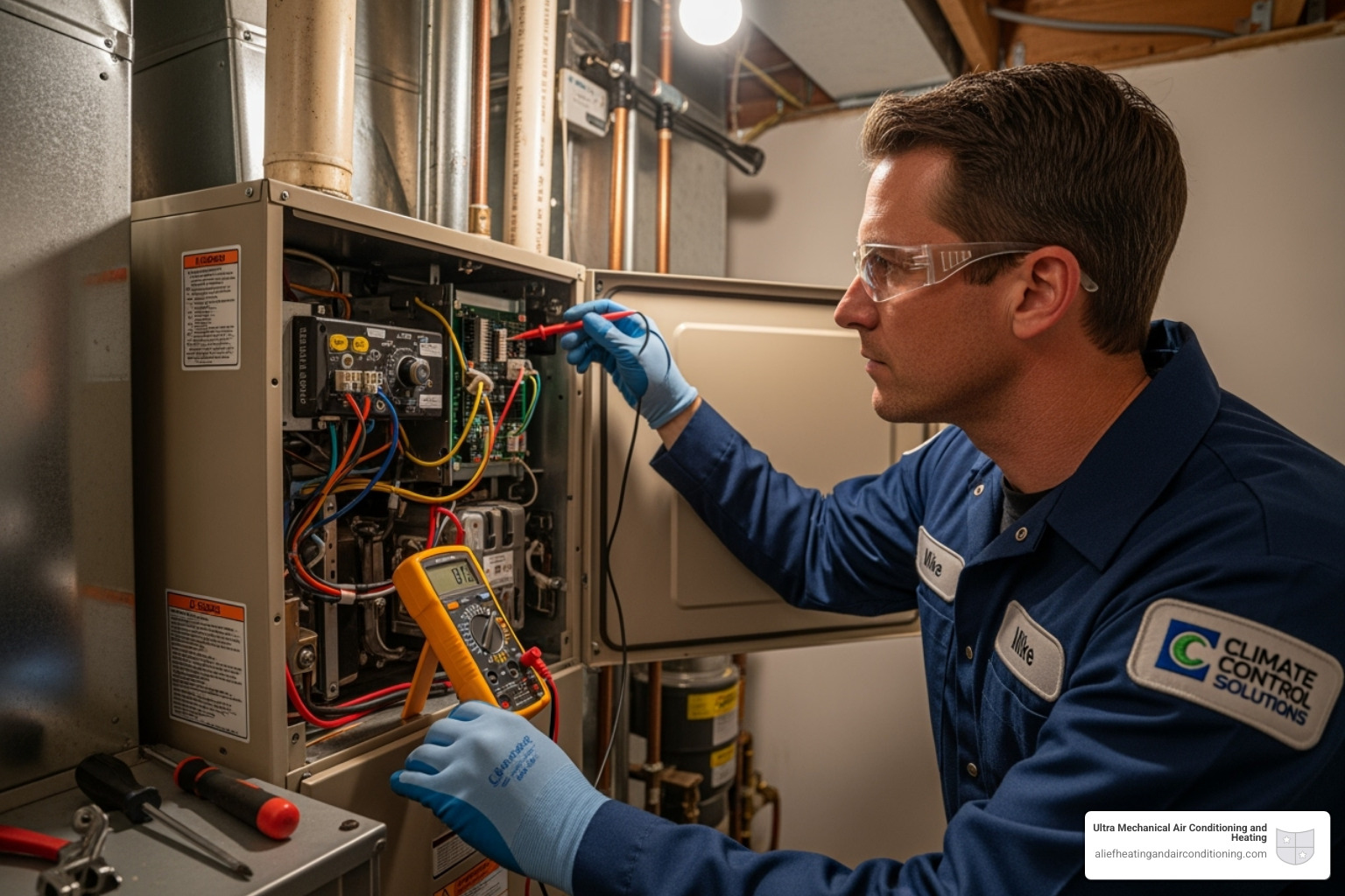 professional technician inspecting a furnace unit - heating maintenance houston professional technician inspecting a furnace unit - heating maintenance houston