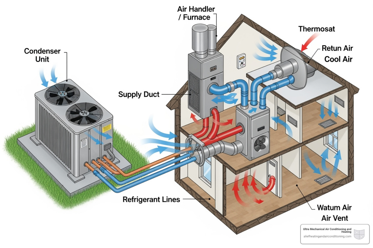 AC system diagram - new ac installation houston