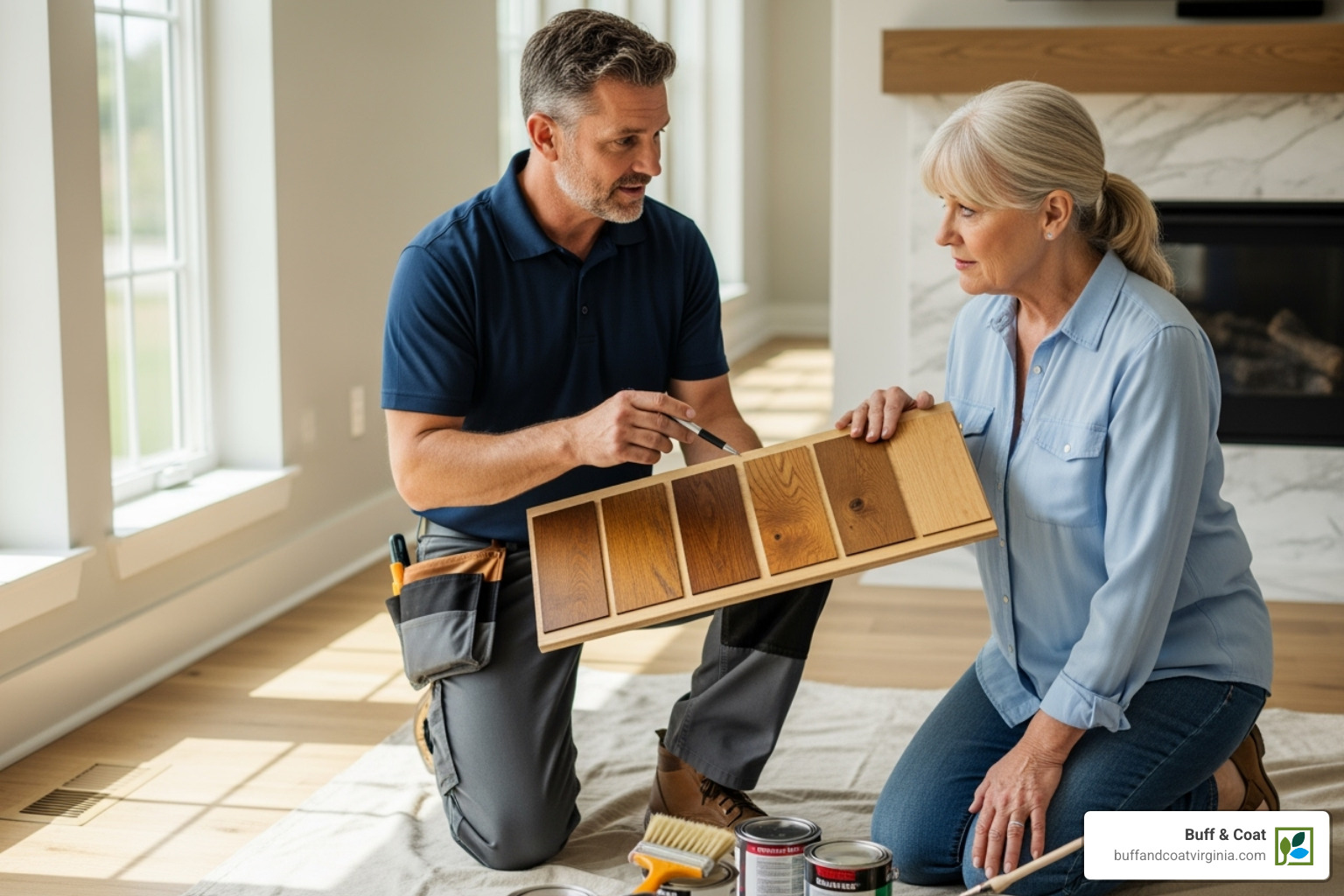 contractor showing stain samples - richmond va floor refinishing contractor showing stain samples - richmond va floor refinishing