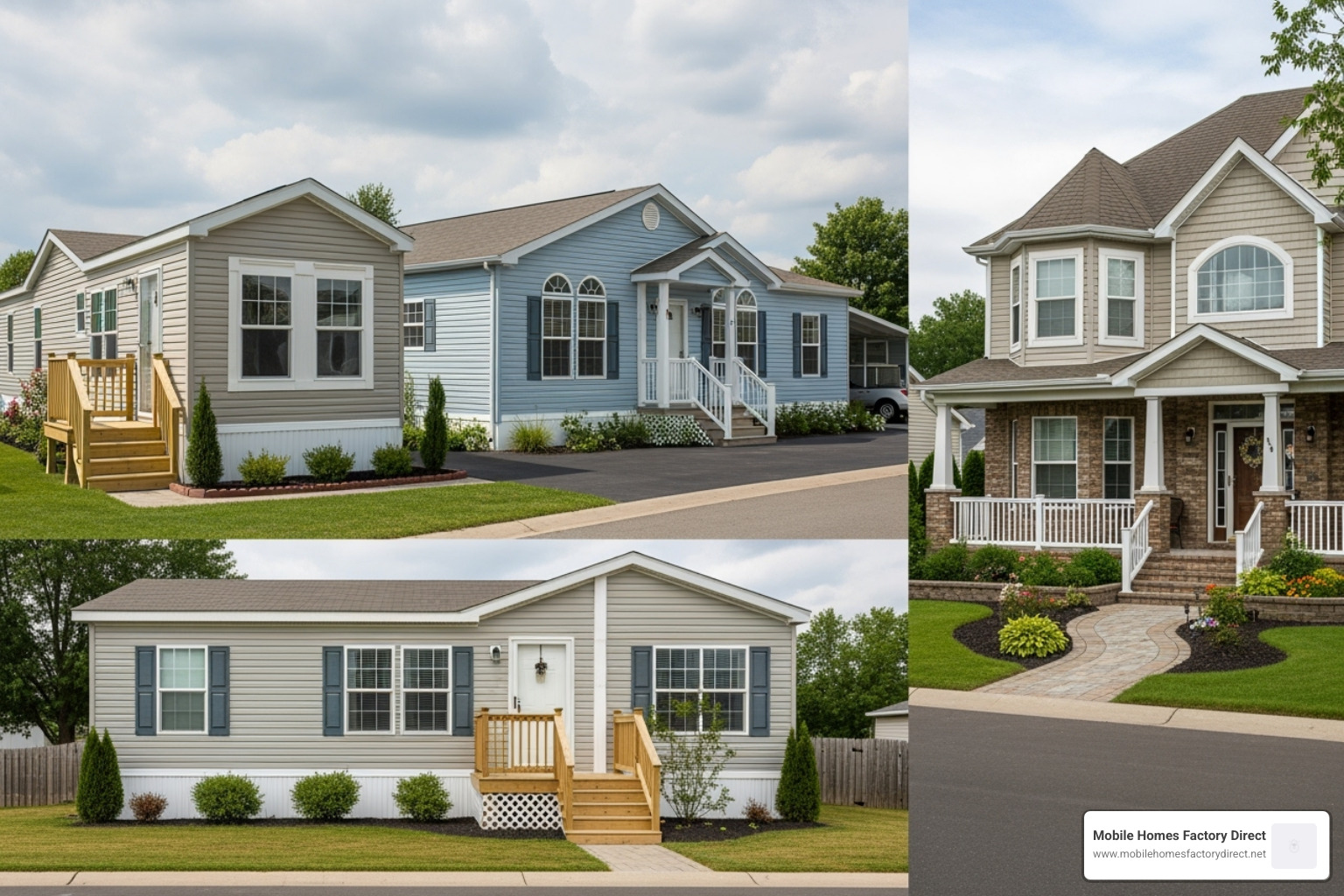 image of different manufactured home styles (single-wide, double-wide, modular) - mobile home financing Texas image of different manufactured home styles (single-wide, double-wide, modular) - mobile home financing Texas