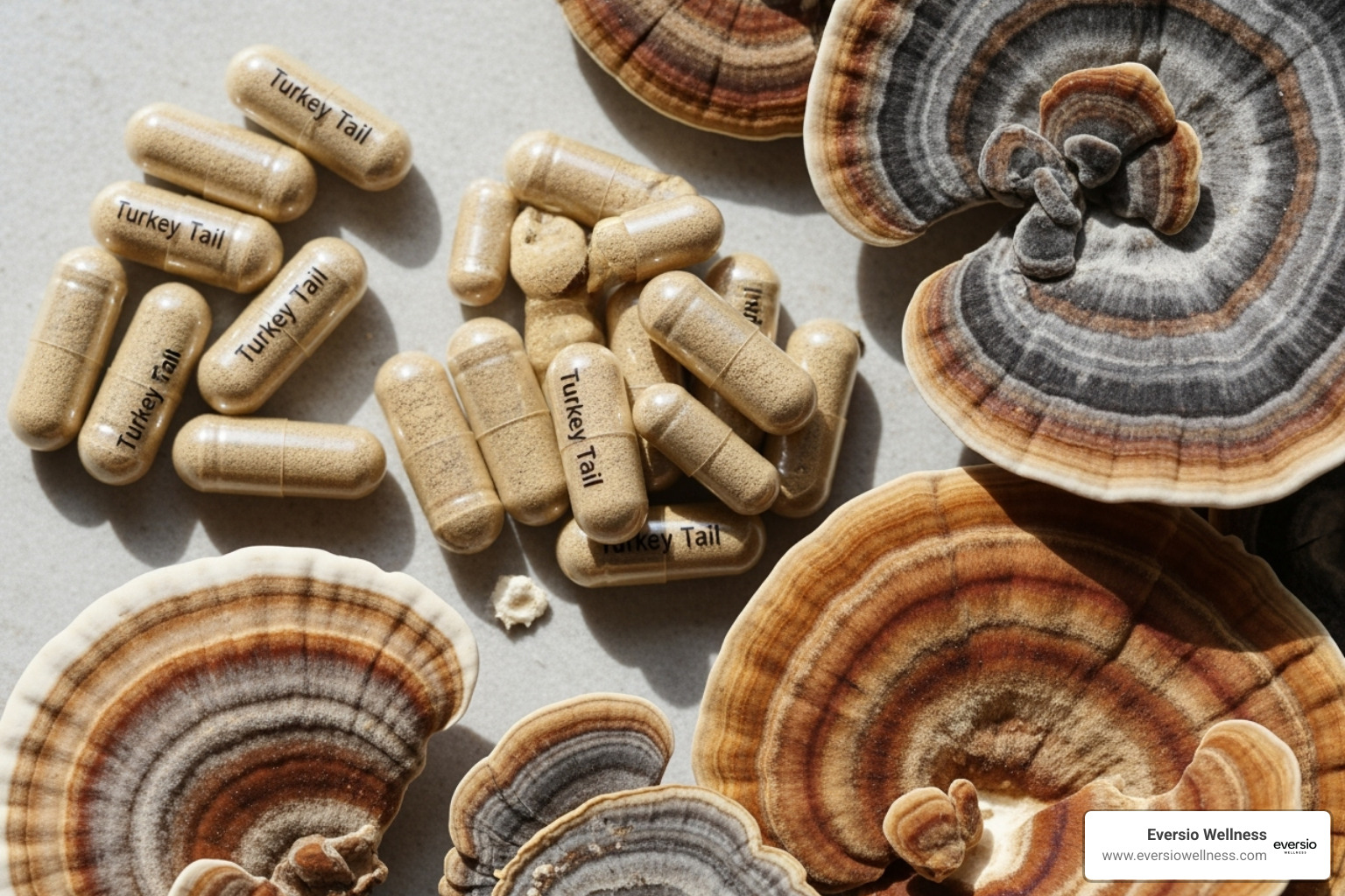 Defend Now - Organic Turkey Tail 12:1 Extract Capsules - Premium Functional Mushrooms