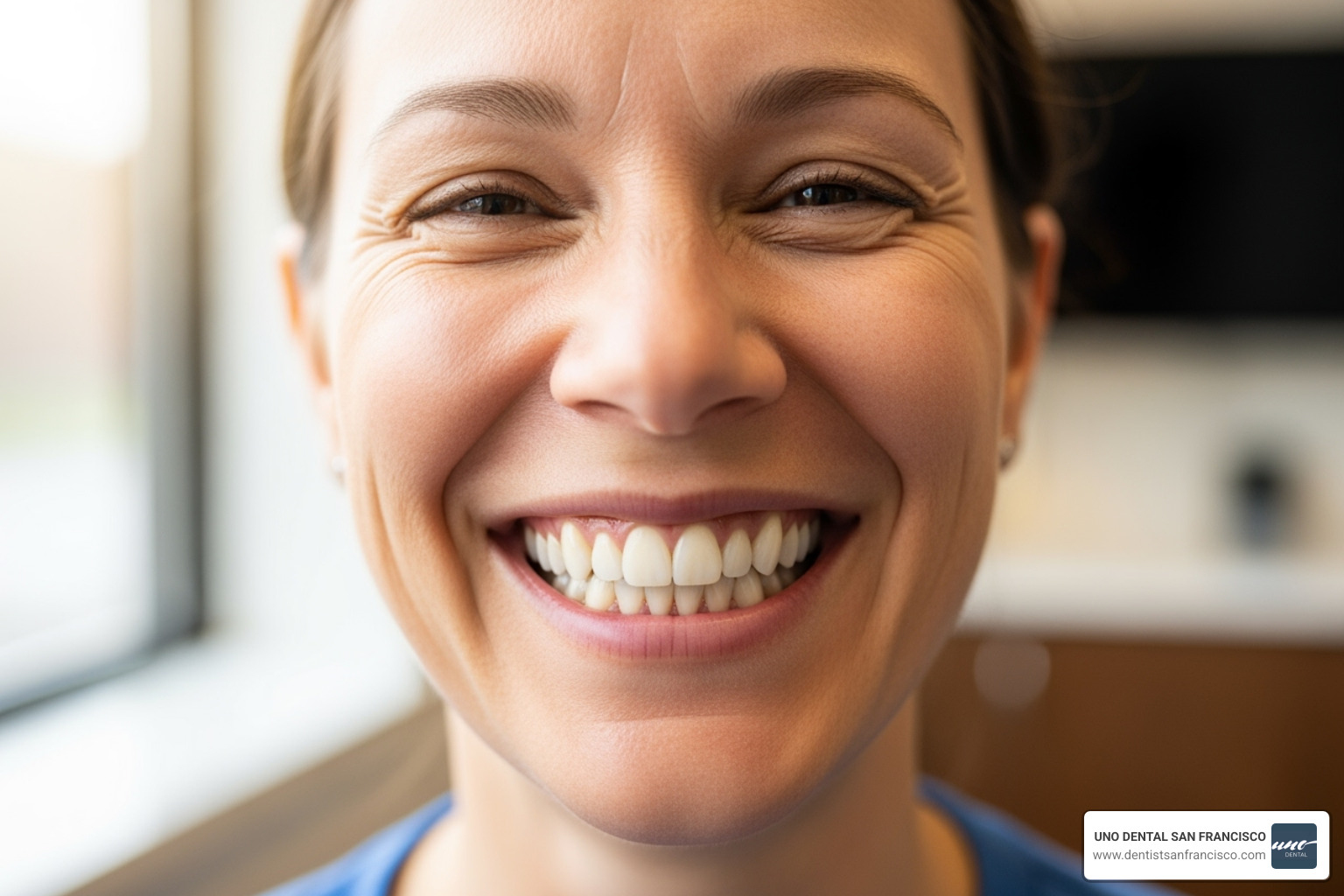 patient smiling after a full mouth reconstruction - Full mouth bridge cost