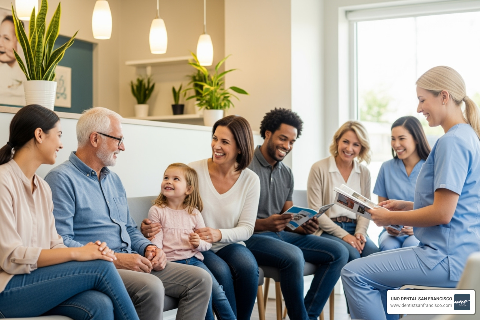 A diverse group of smiling people, representing satisfied patients - Patient Centered Dentistry A diverse group of smiling people, representing satisfied patients - Patient Centered Dentistry
