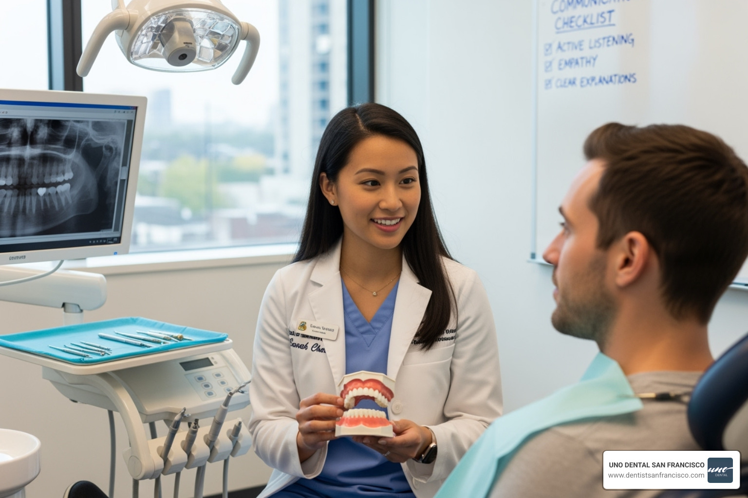 Dental student learning communication skills in a training environment - Patient Centered Dentistry Dental student learning communication skills in a training environment - Patient Centered Dentistry