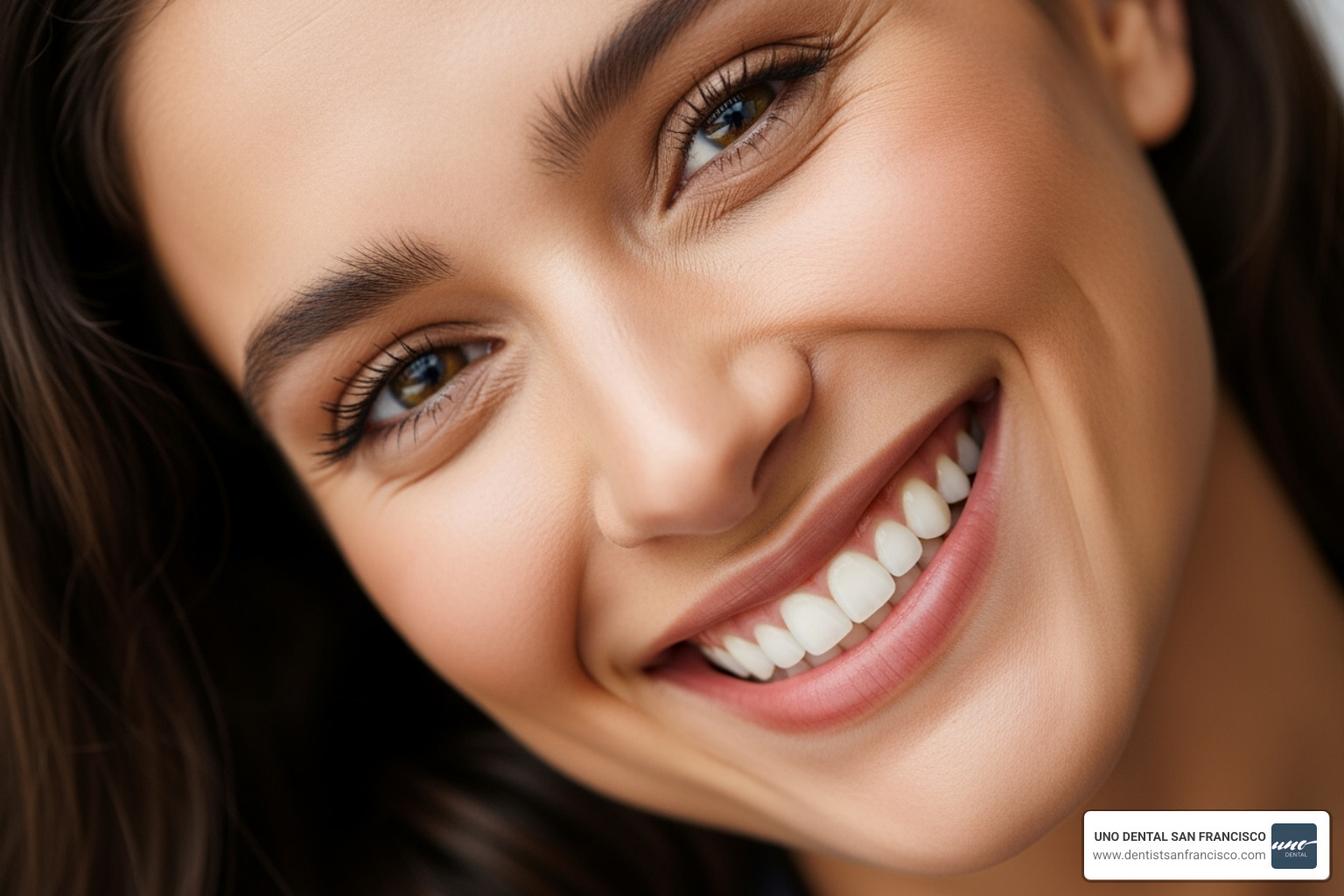 Smiling person with perfect teeth - How much dental implants