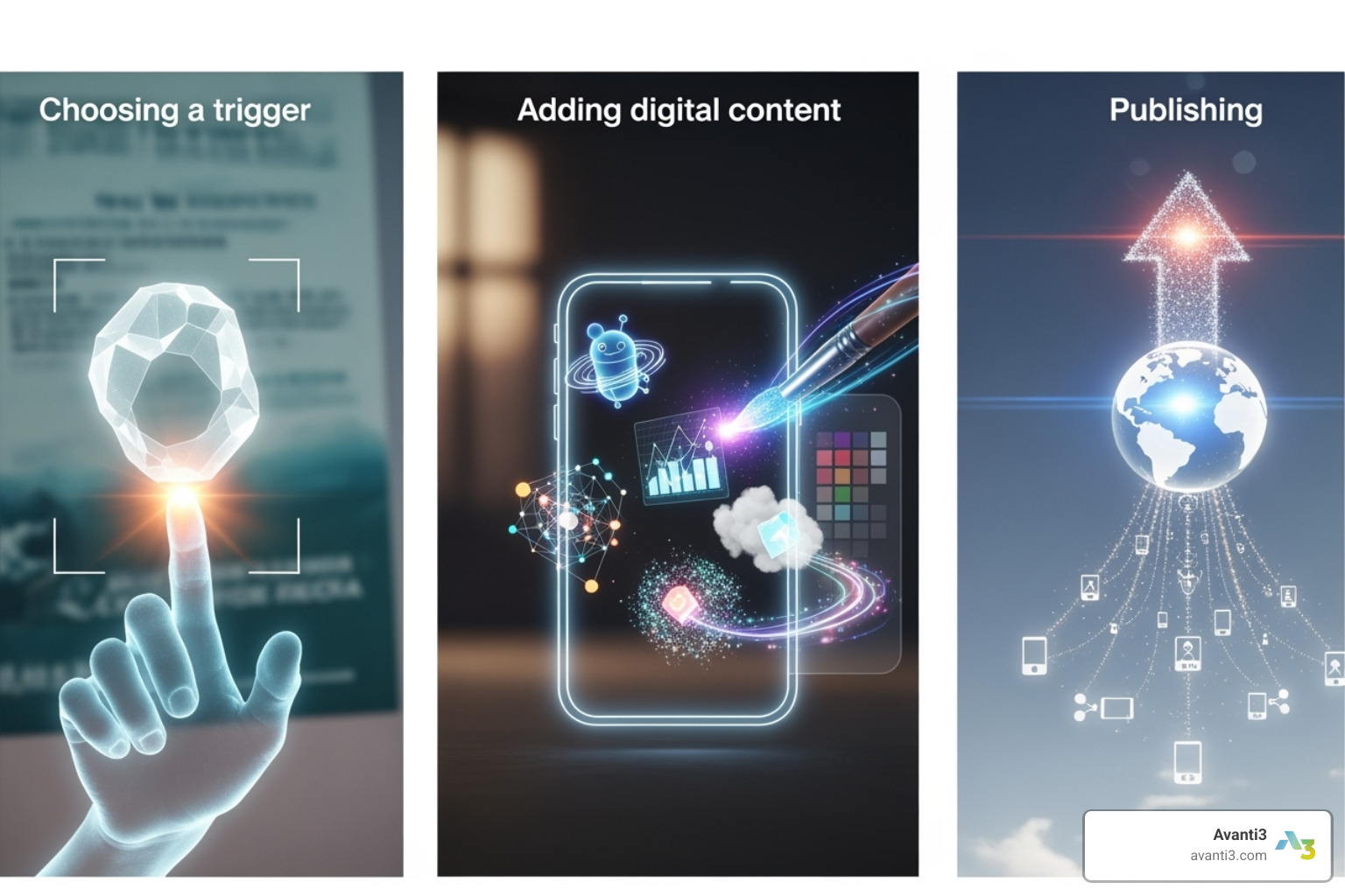 Simple 3-step AR creation process - Create AR experiences