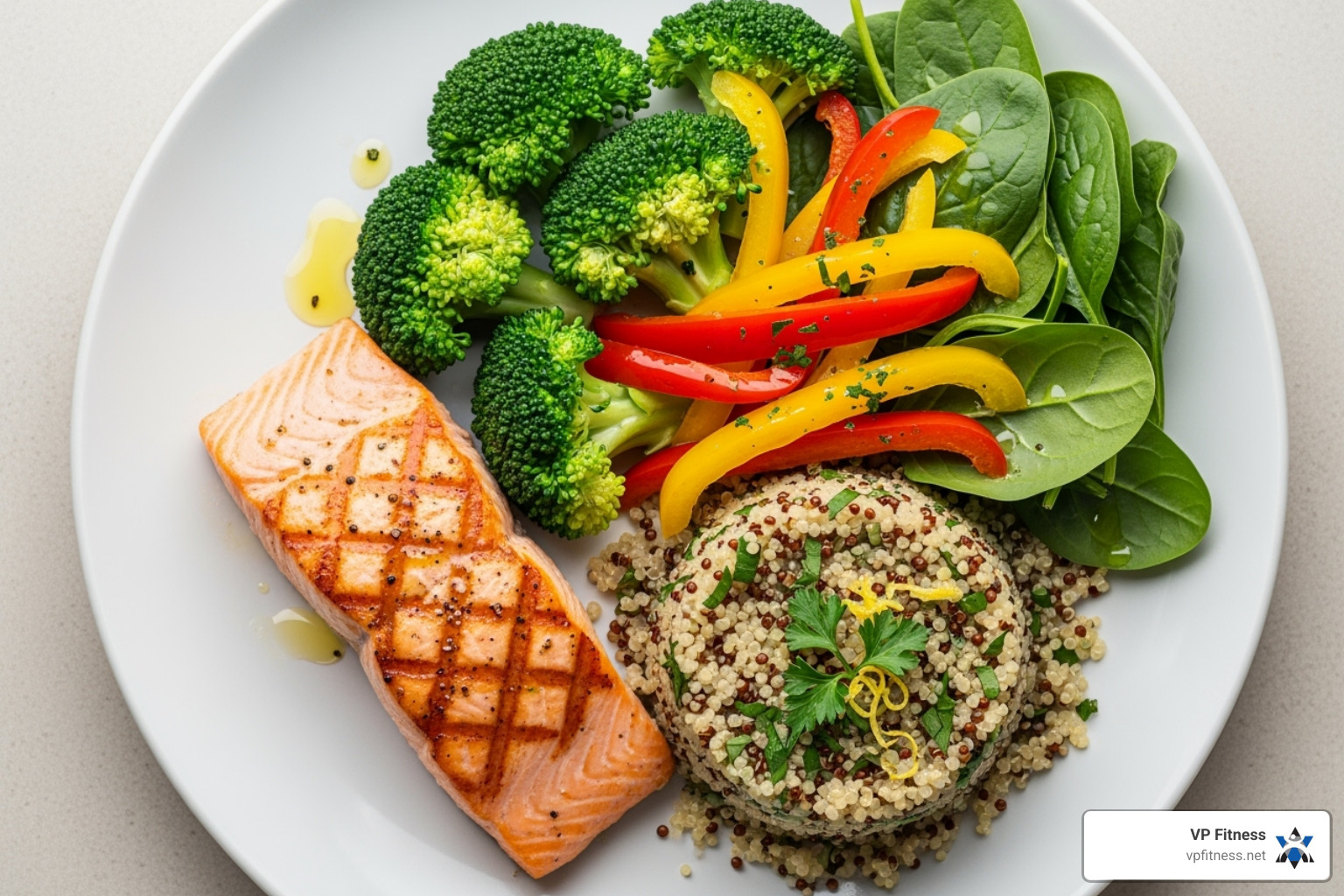 well-balanced meal - consistent gym routine