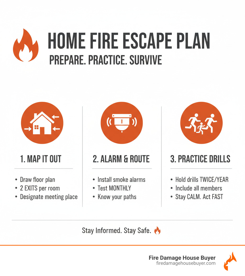 infographic on creating a home fire escape plan - what to do if your house burns down infographic  infographic on creating a home fire escape plan - what to do if your house burns down infographic
