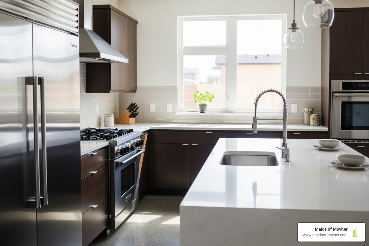 kitchen sparkling after a deep clean - house cleaning services spokane valley wa