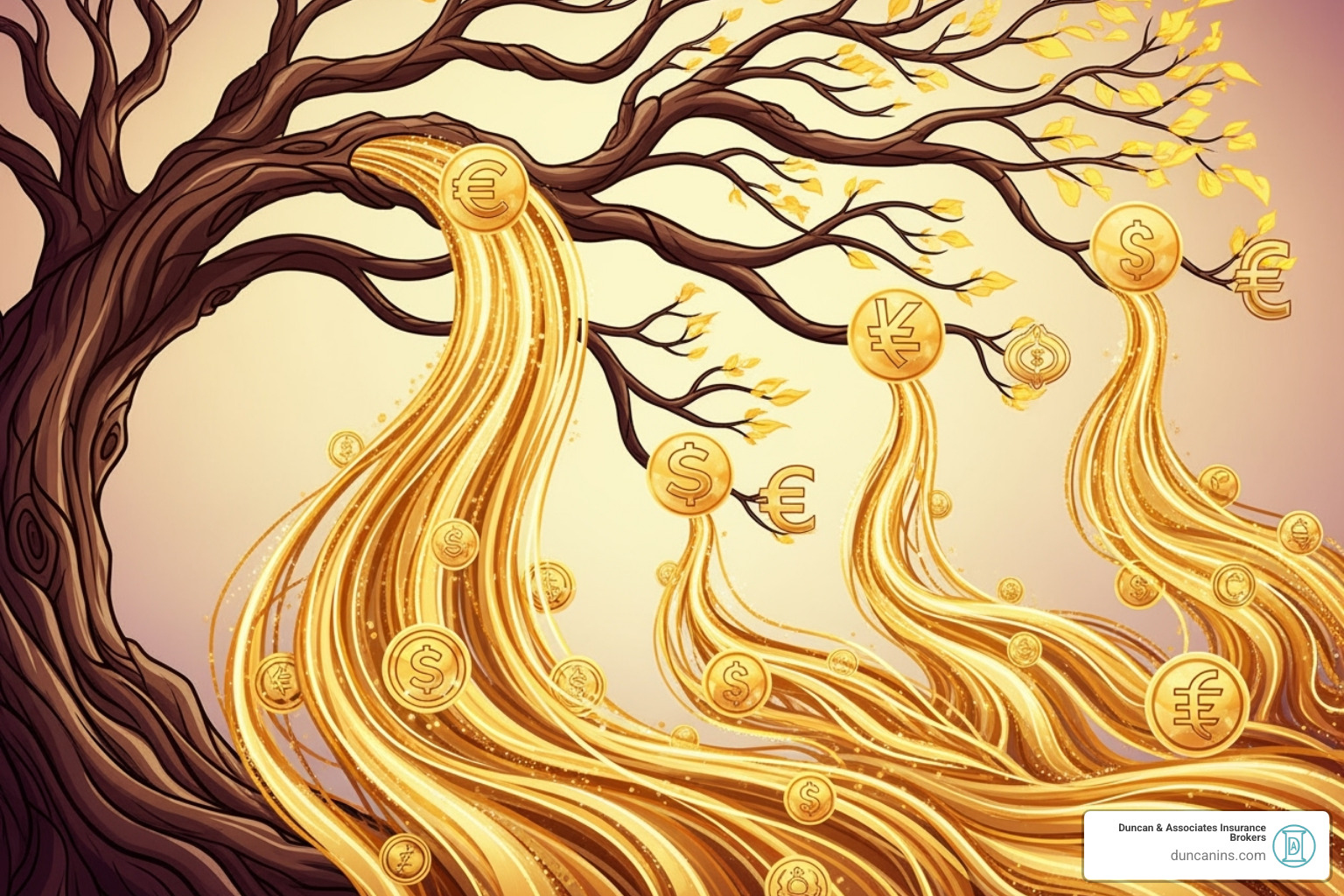 A family tree with assets flowing down through generations - life insurance for individuals with high net worth
