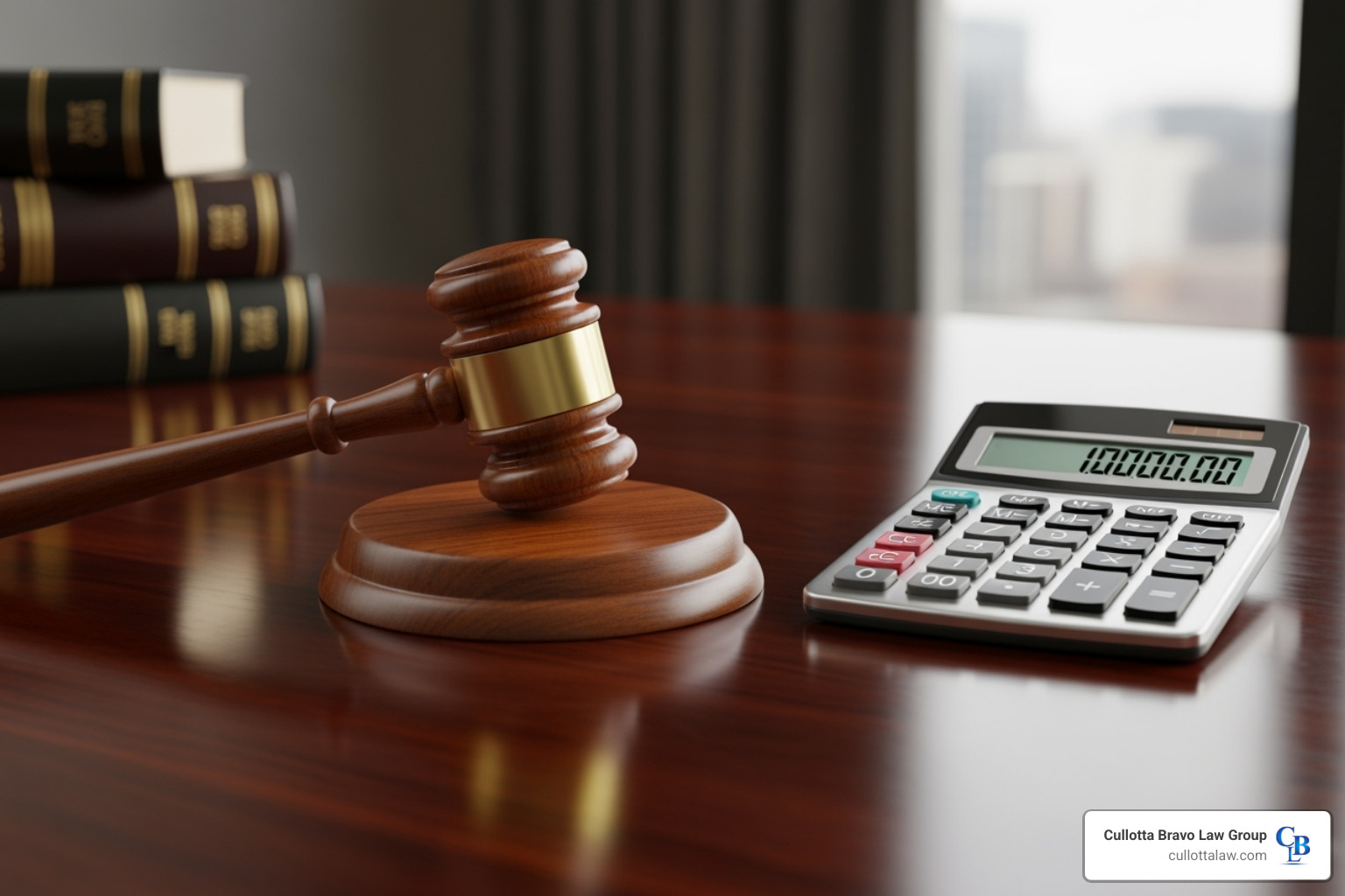 Gavel and a calculator, symbolizing legal judgments on financial compensation - aurora il car accident lawyer Gavel and a calculator, symbolizing legal judgments on financial compensation - aurora il car accident lawyer