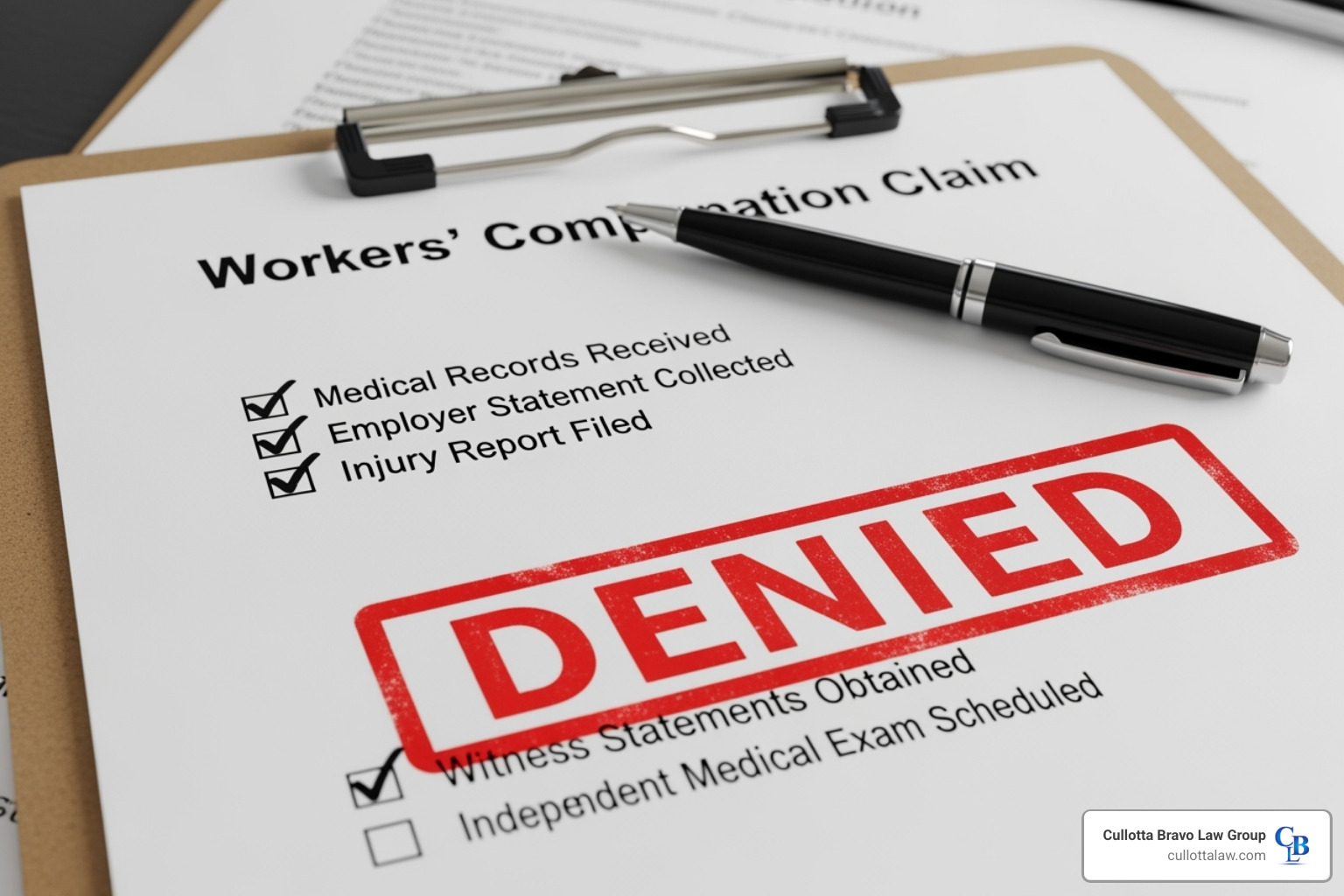 Checklist of common workers' comp denial reasons - Denied workers comp