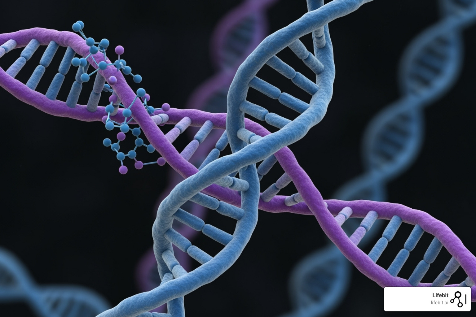 DNA double helix visualization - cancer research