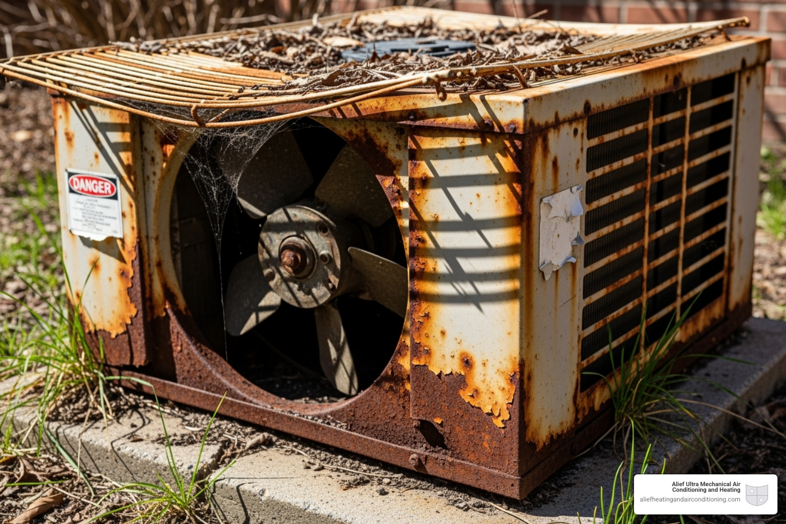 an old, rusty outdoor AC unit - new ac unit houston an old, rusty outdoor AC unit - new ac unit houston
