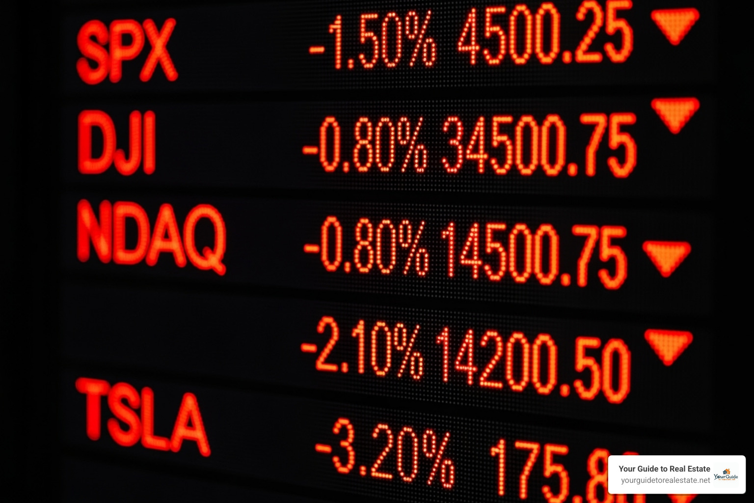 red stock tickers - why is stock market down today