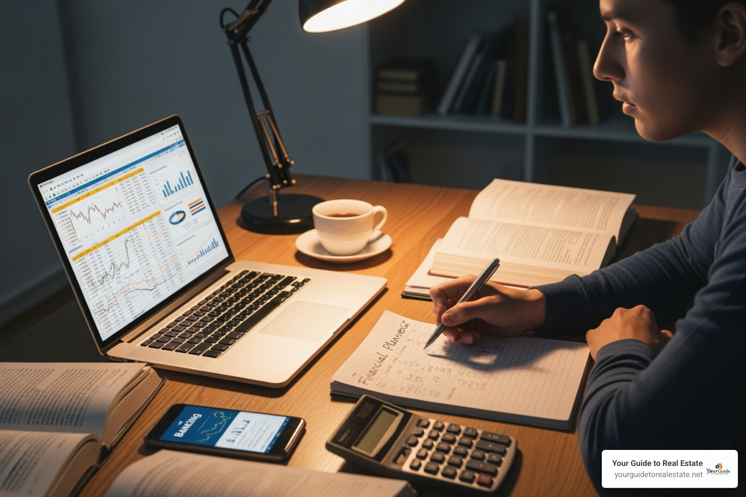 A person sitting at a desk with a laptop, a calculator, and a notepad, actively planning their finances and investment strategy - what is investment A person sitting at a desk with a laptop, a calculator, and a notepad, actively planning their finances and investment strategy - what is investment
