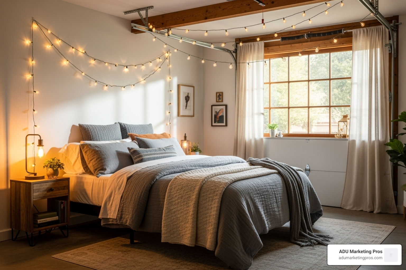 cozy bedroom garage conversion - cost of turning garage into apartment