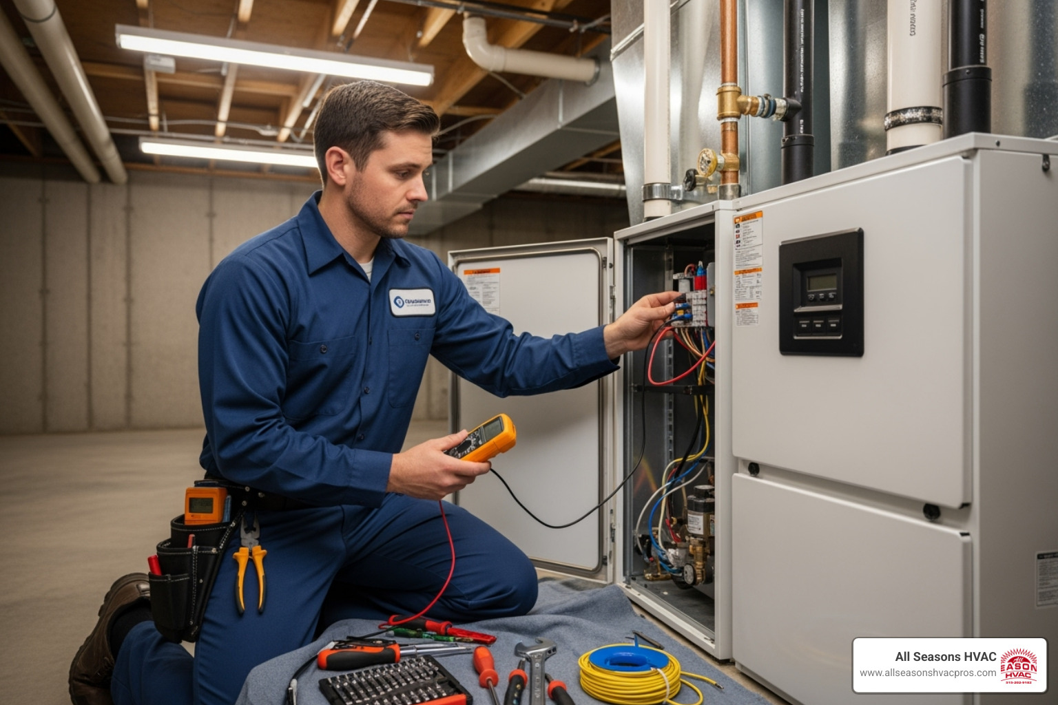 certified HVAC technician installing a furnace - heating installation dallas center ia certified HVAC technician installing a furnace - heating installation dallas center ia