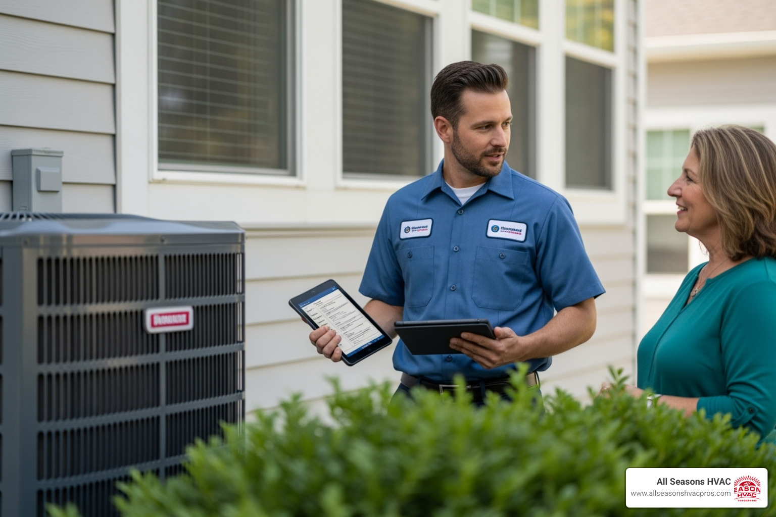technician performing a home assessment - ac installation des moines ia technician performing a home assessment - ac installation des moines ia