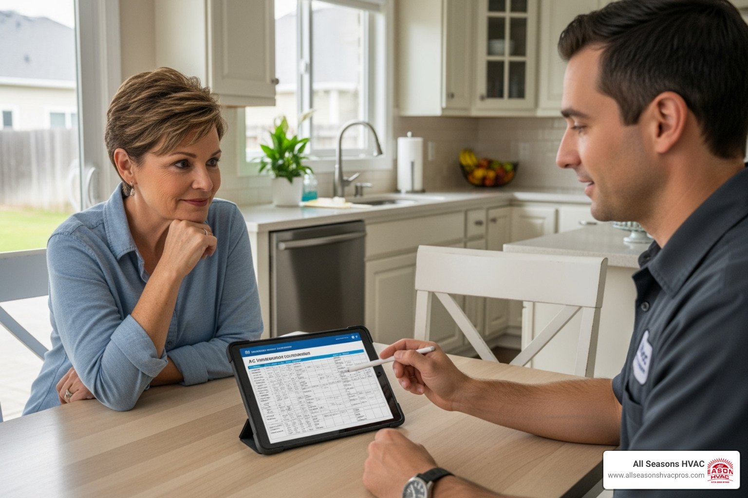 homeowner reviewing a transparent quote - ac installation des moines ia homeowner reviewing a transparent quote - ac installation des moines ia