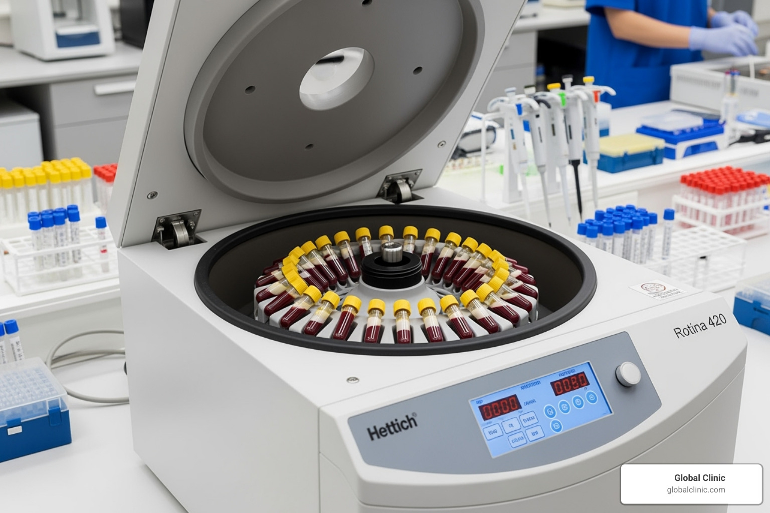 Centrifuge machine processing blood vials - prp injections near me Centrifuge machine processing blood vials - prp injections near me
