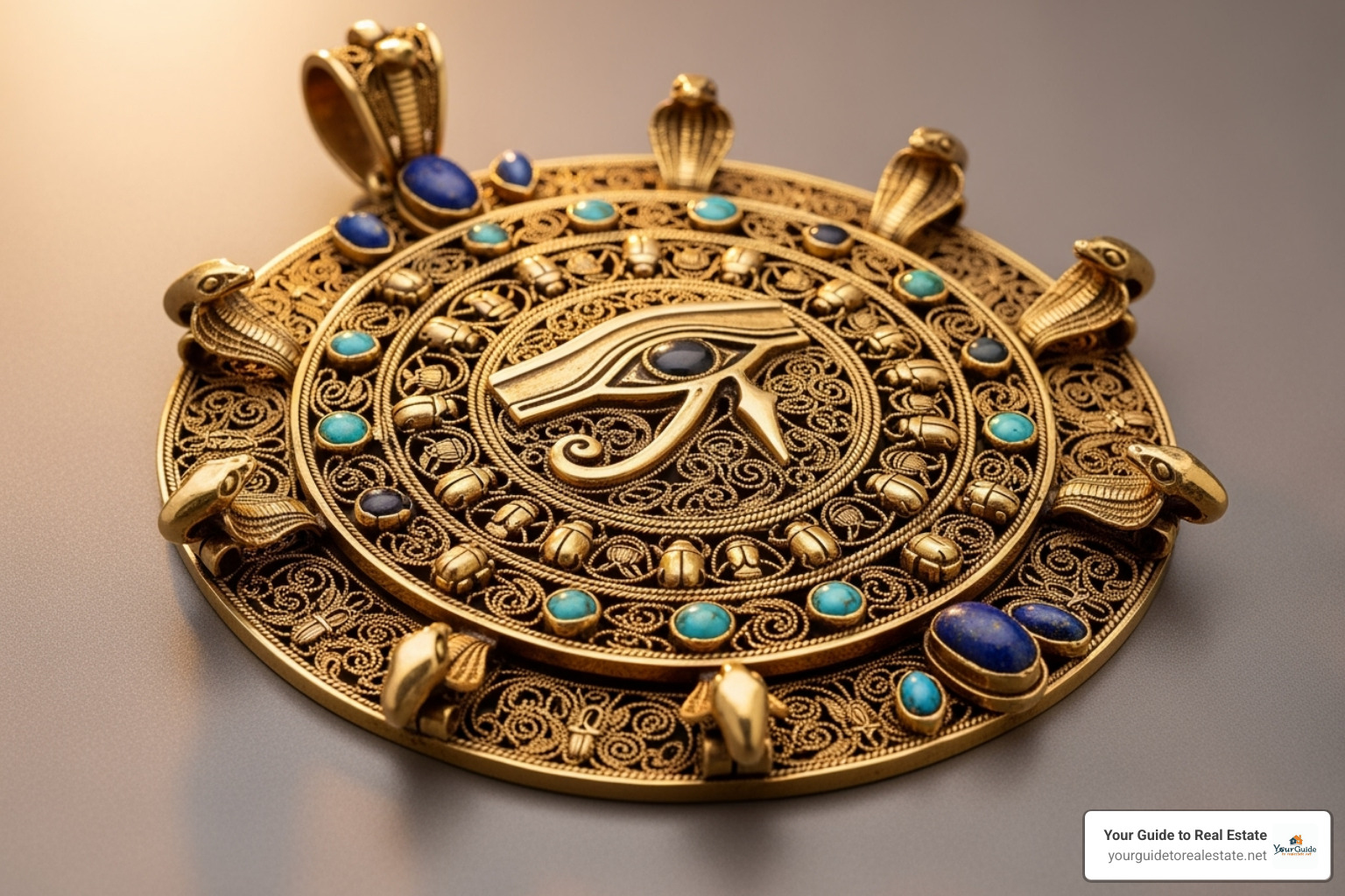 An ancient Egyptian gold artifact, possibly a pendant or ceremonial piece, showcasing intricate craftsmanship - gold melting point