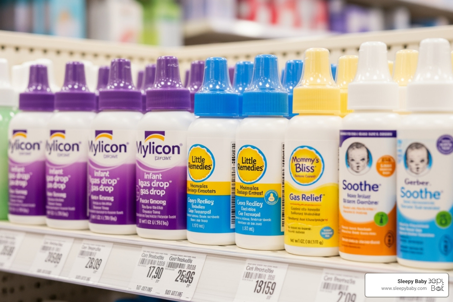 popular gas drop brands like Mylicon and Little Remedies - gas drops for preemies