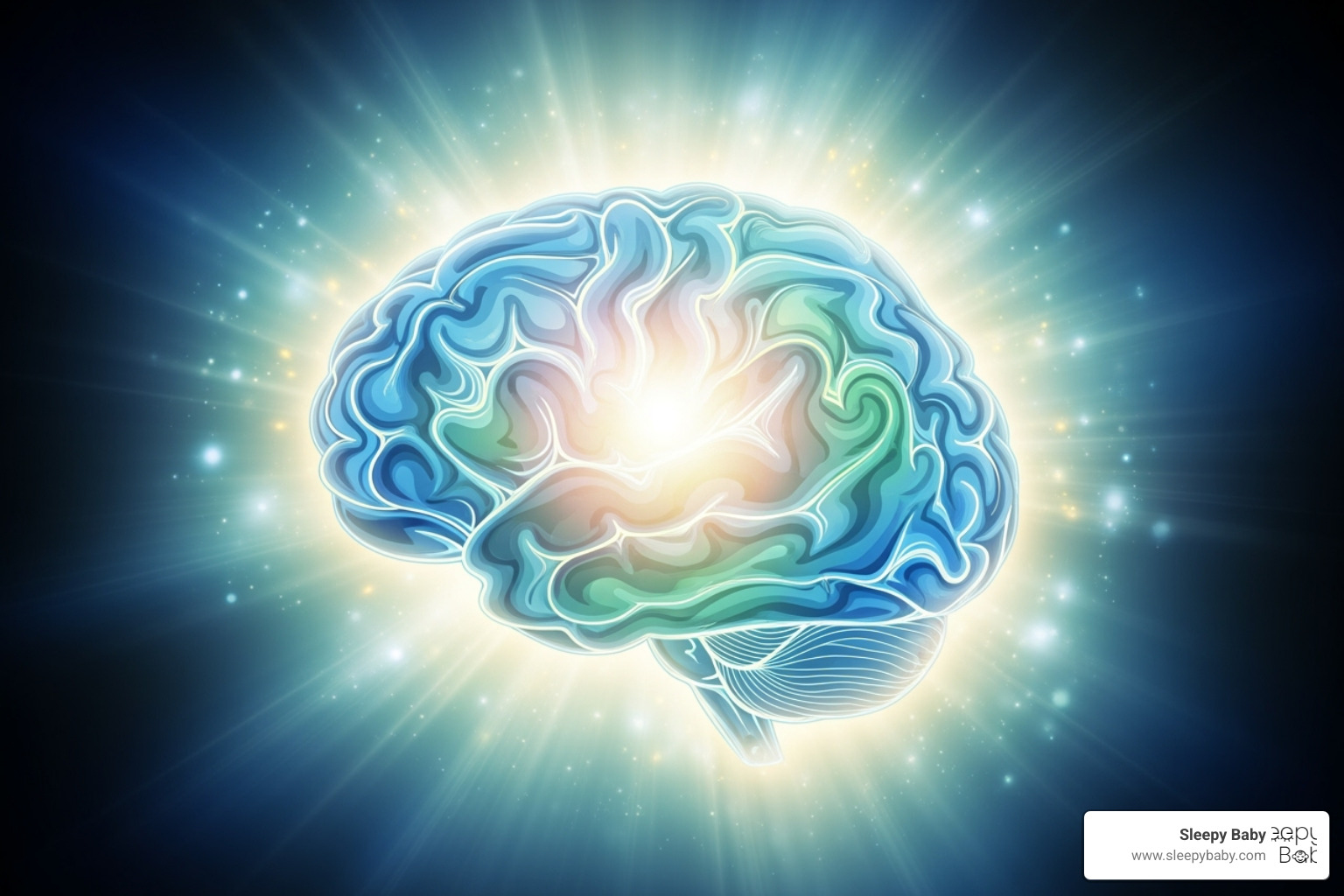 of an abstract graphic showing a refreshed brain after a nap. - sleep aid for naps
