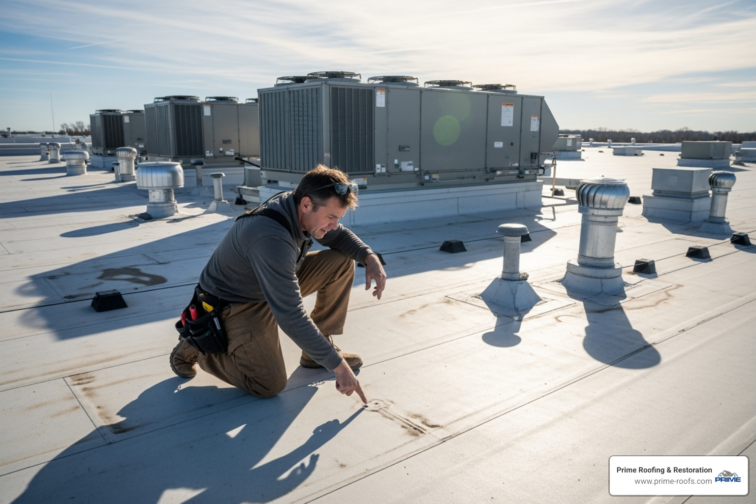 Commercial flat roof inspection - commercial flat roof replacement