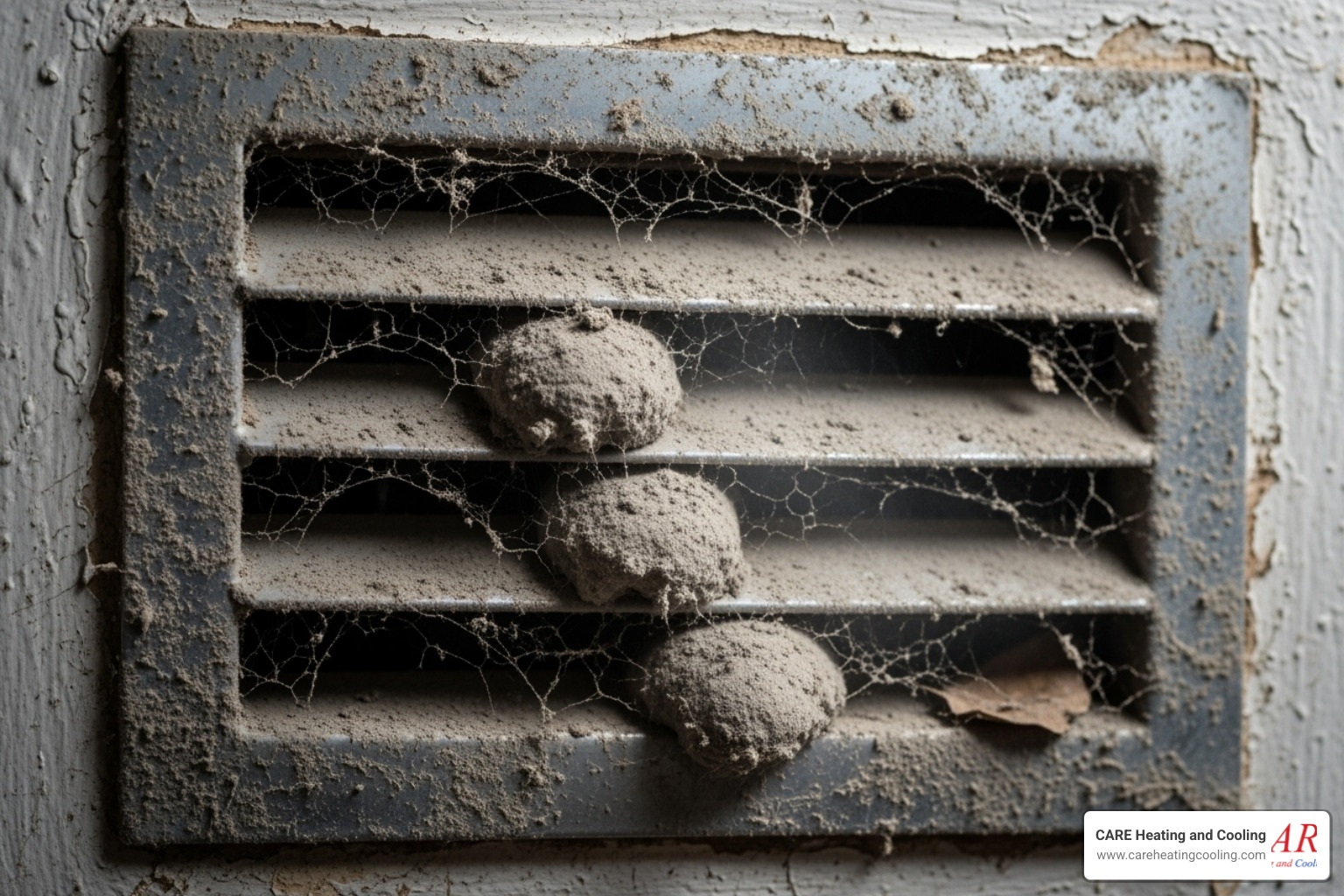 A dusty air vent with poor airflow, highlighting the need for duct maintenance and repair - duct repair westerville A dusty air vent with poor airflow, highlighting the need for duct maintenance and repair - duct repair westerville