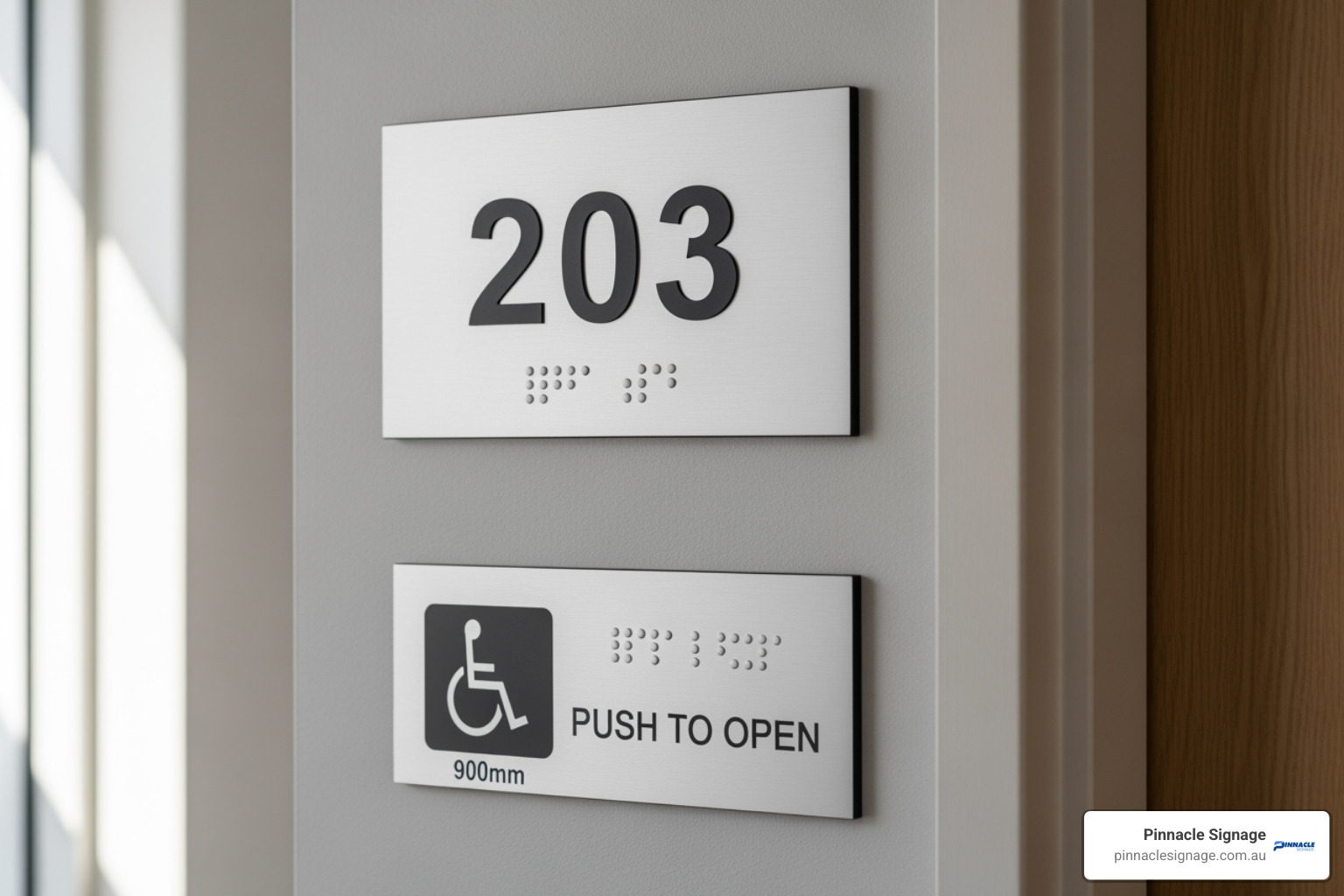 A couple of different braille signs, including standard and custom designs posted in front of a doorway - what are braille signs? A couple of different braille signs, including standard and custom designs posted in front of a doorway - what are braille signs?