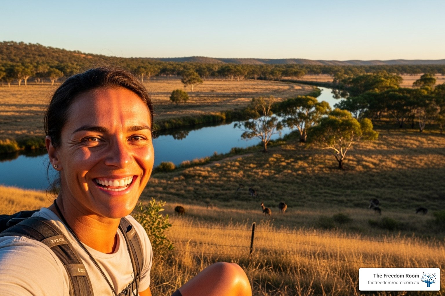 A stronger and happier person who's healthy, with an Australian natural backdrop - can effects of alcohol abuse be reversed