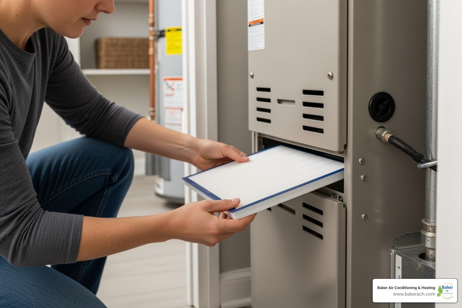 Homeowner changing an air filter - emergency ac repair sunrise beach Homeowner changing an air filter - emergency ac repair sunrise beach
