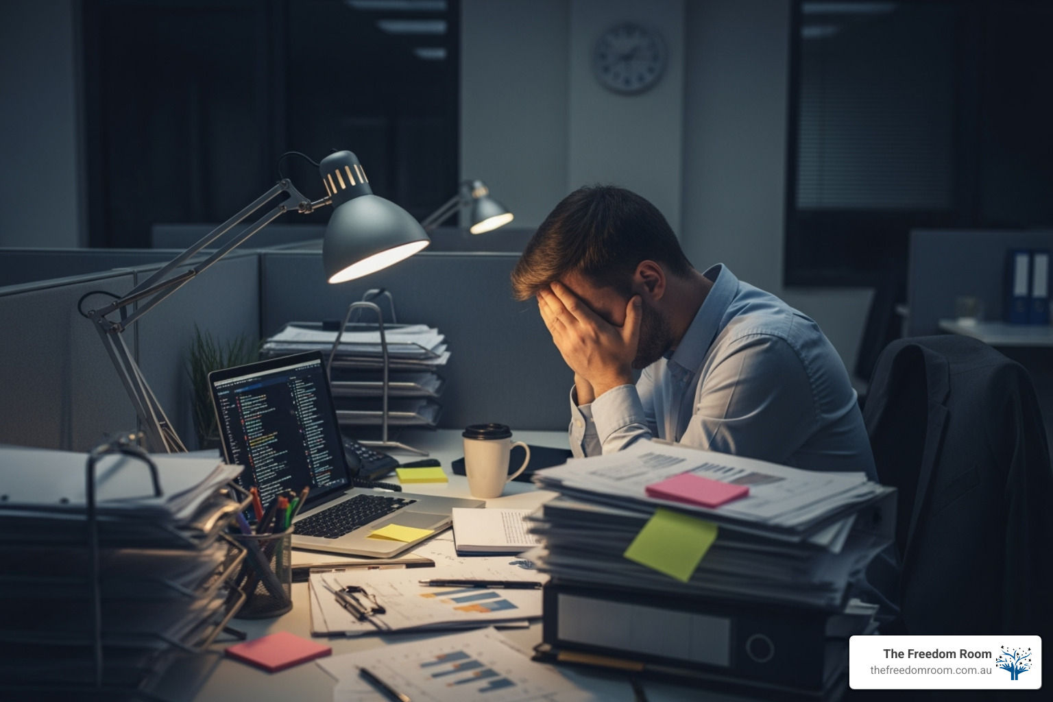 diagram showing the common causes of burnout like workload, lack of control, and poor community - workplace burnout prevention