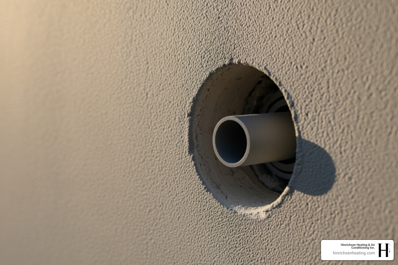 Small 3-inch hole required for the conduit line on an exterior wall - ductless ac for home addition bloomington il Small 3-inch hole required for the conduit line on an exterior wall - ductless ac for home addition bloomington il