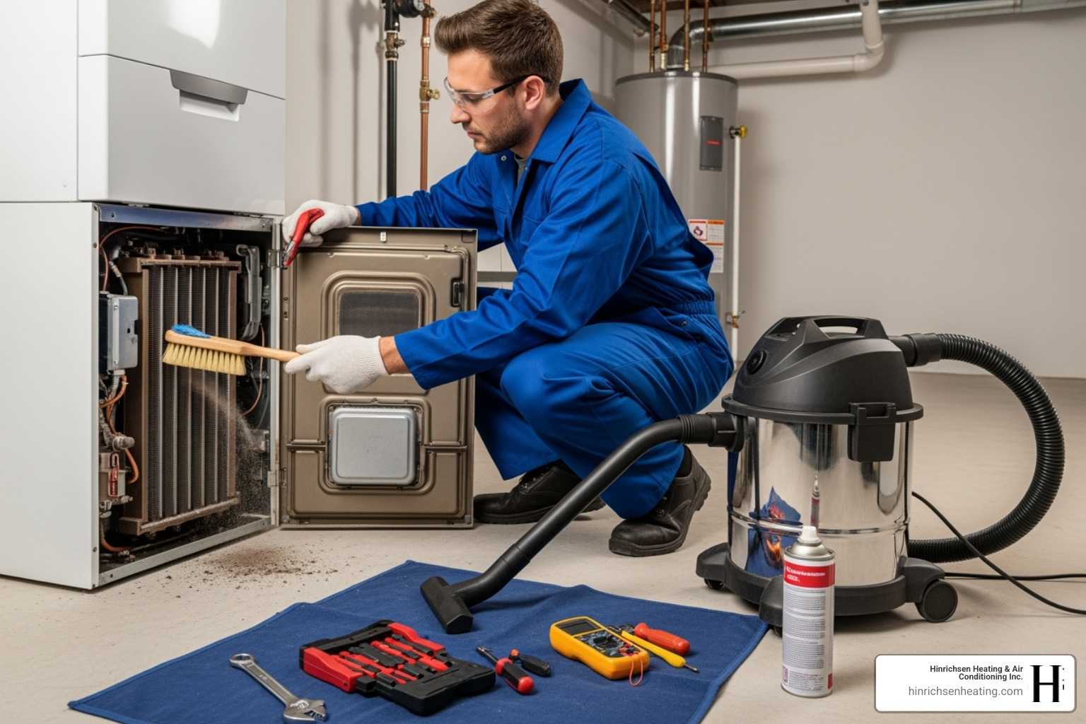 technician cleaning boiler components - boiler maintenance bloomington il technician cleaning boiler components - boiler maintenance bloomington il