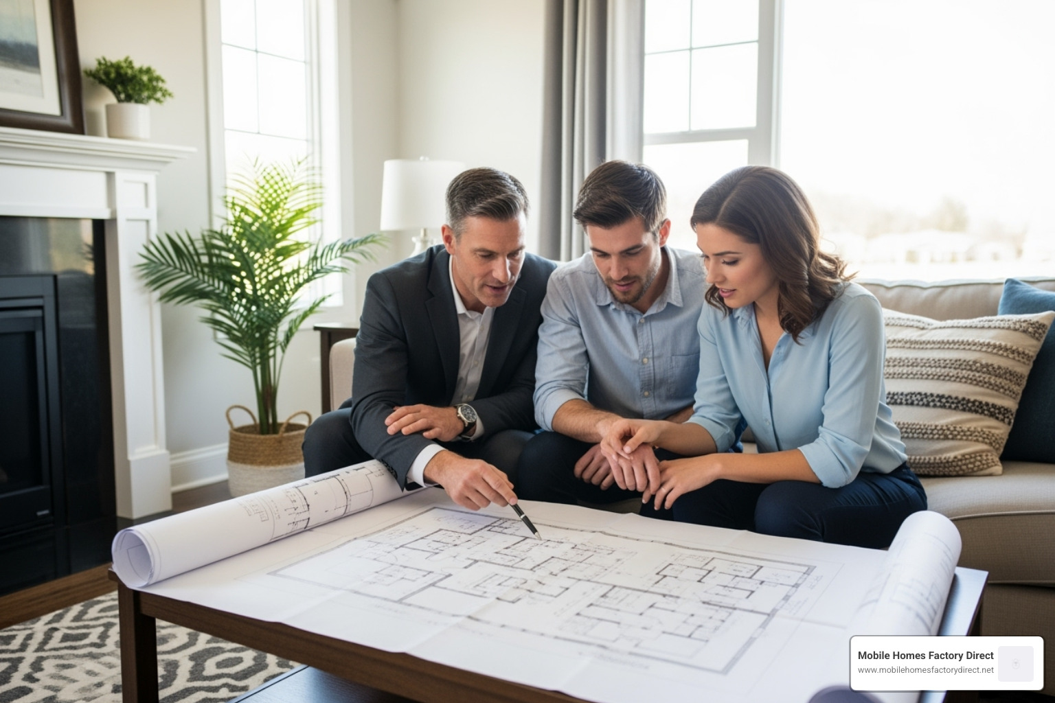 People looking at a home blueprint - Bad credit home purchase People looking at a home blueprint - Bad credit home purchase