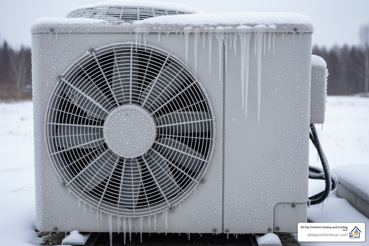 a frozen outdoor heat pump unit - emergency heat pump service independence a frozen outdoor heat pump unit - emergency heat pump service independence
