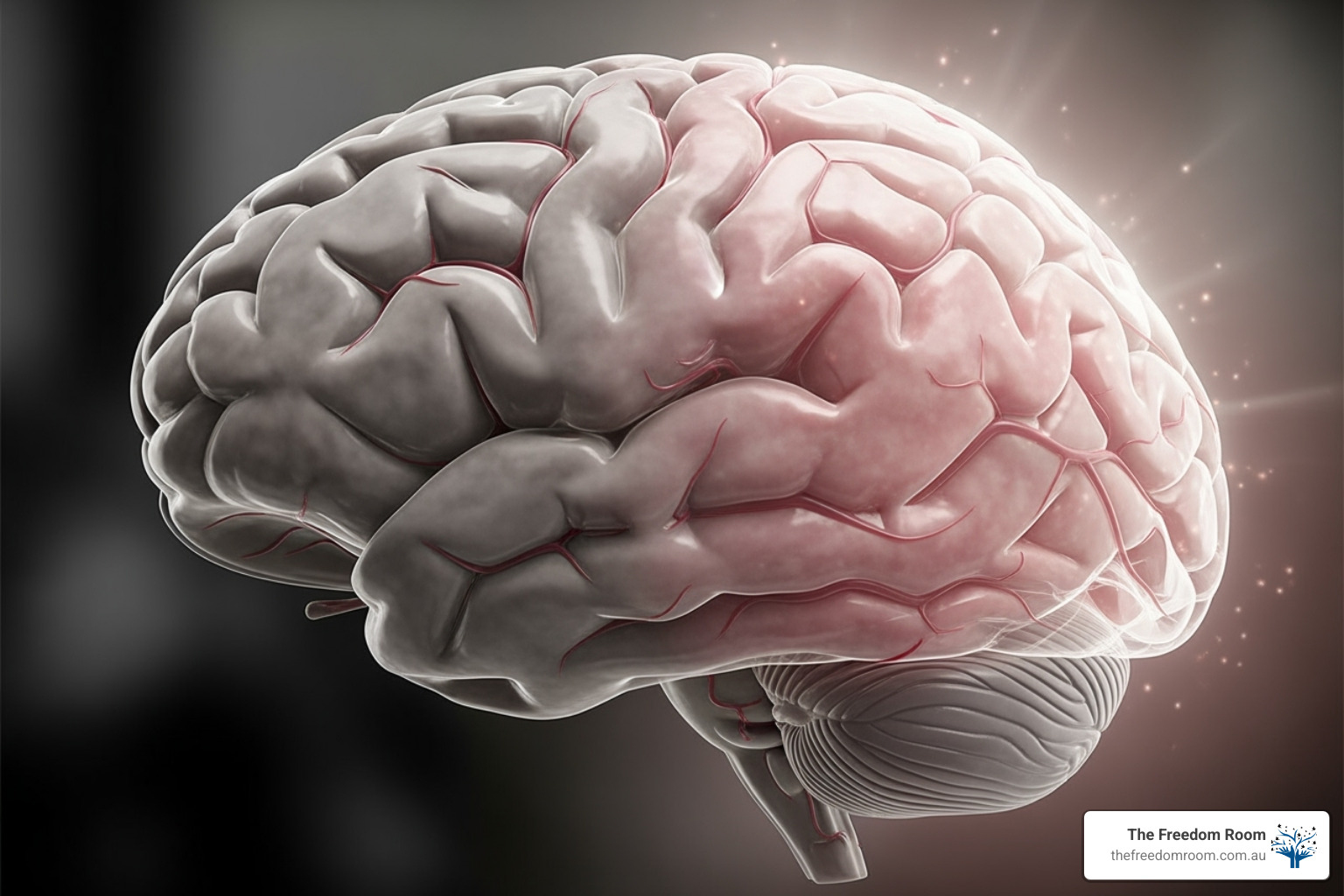 Visual representation of the brain healing after alcohol abstinence, highlighting its central role in the addiction recovery process - Addiction recovery process