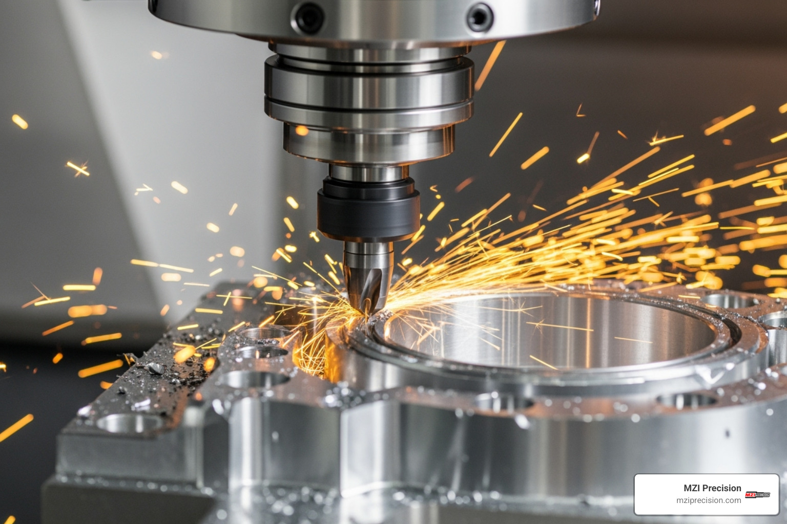 CLOSE-UP SHOT OF A CNC SPINDLE PRECISELY CUTTING A PIECE OF METAL - SPINDLE ROUTER CLOSE-UP SHOT OF A CNC SPINDLE PRECISELY CUTTING A PIECE OF METAL - SPINDLE ROUTER