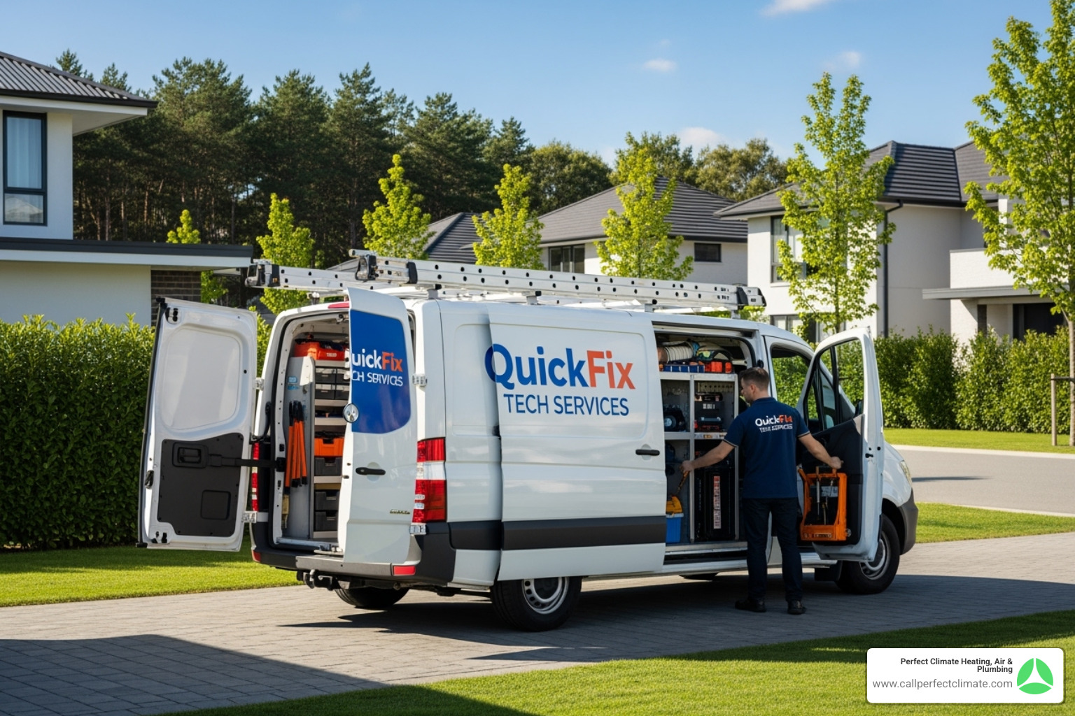 a professional technician's service van - emergency ac repair evansville in a professional technician's service van - emergency ac repair evansville in