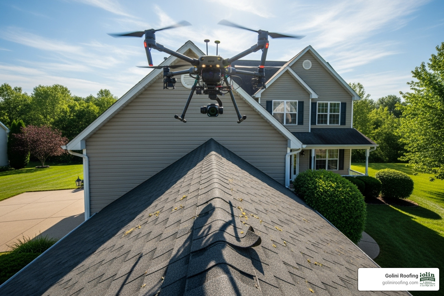 a drone flying over a residential roof for an inspection - roof tpo woburn ma a drone flying over a residential roof for an inspection - roof tpo woburn ma